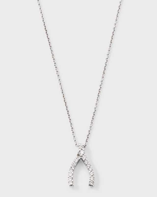 Pave Wishbone Necklace
